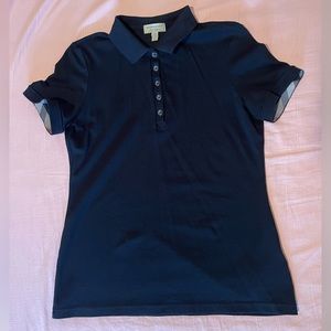 Black Burberry Polo Shirt
